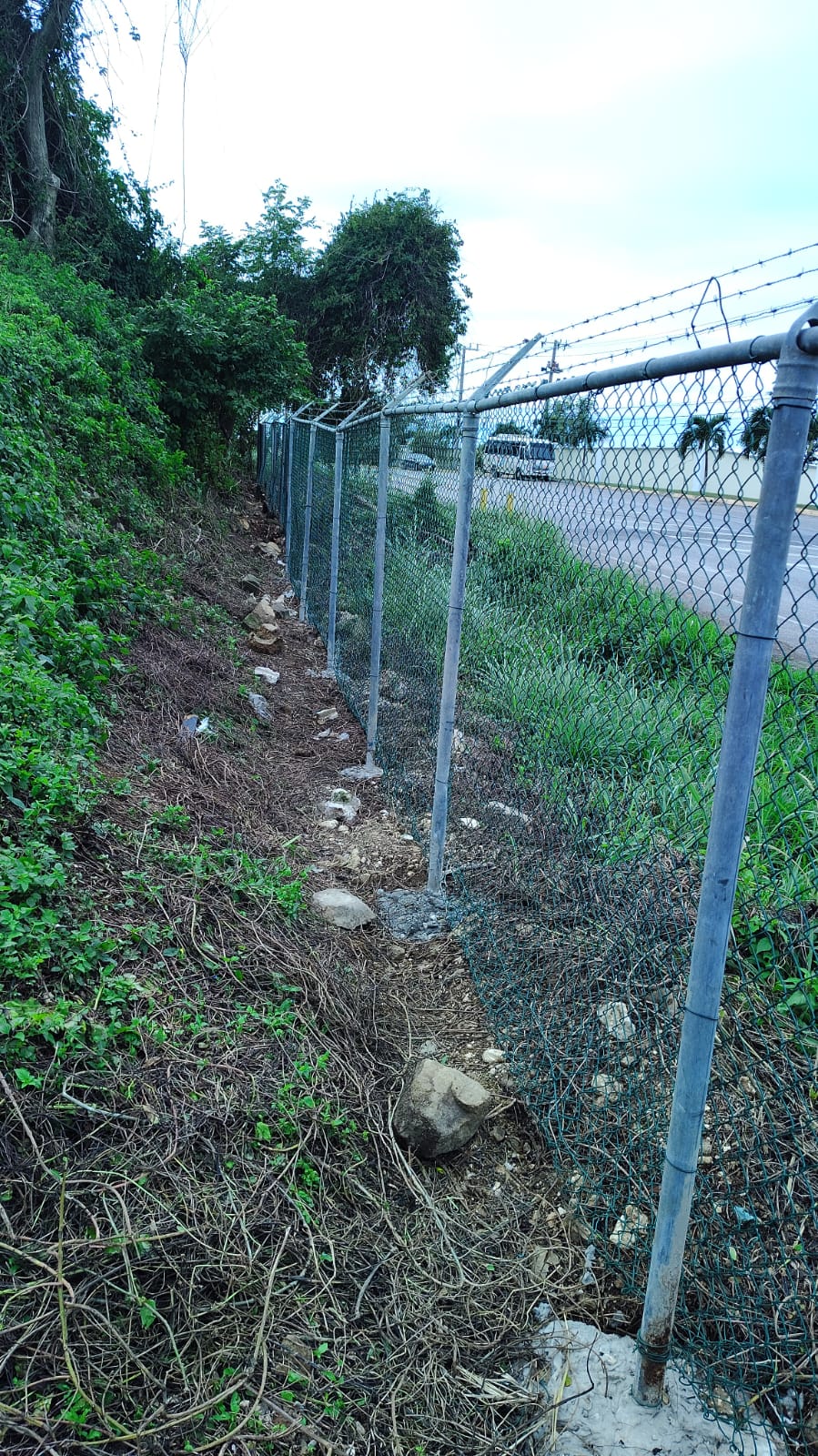 Hillside Chain Link Fence